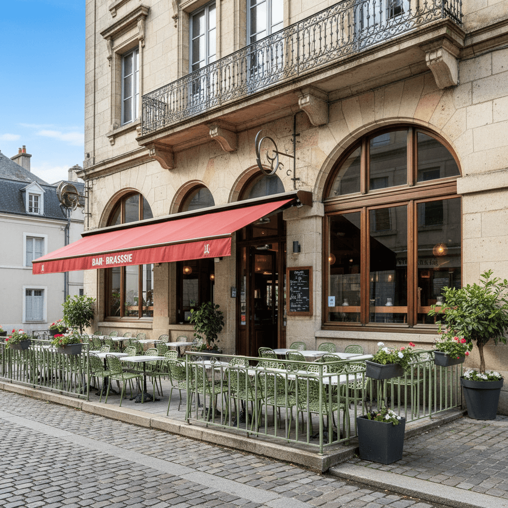 Bar-brasserie 90m² à Aurillac : terrasse - licence IV