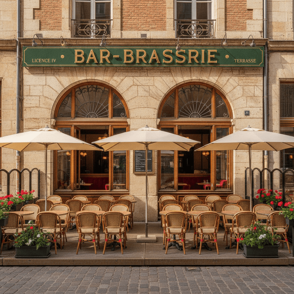 Bar-brasserie 200m² à Toulouse : terrasse - licence IV