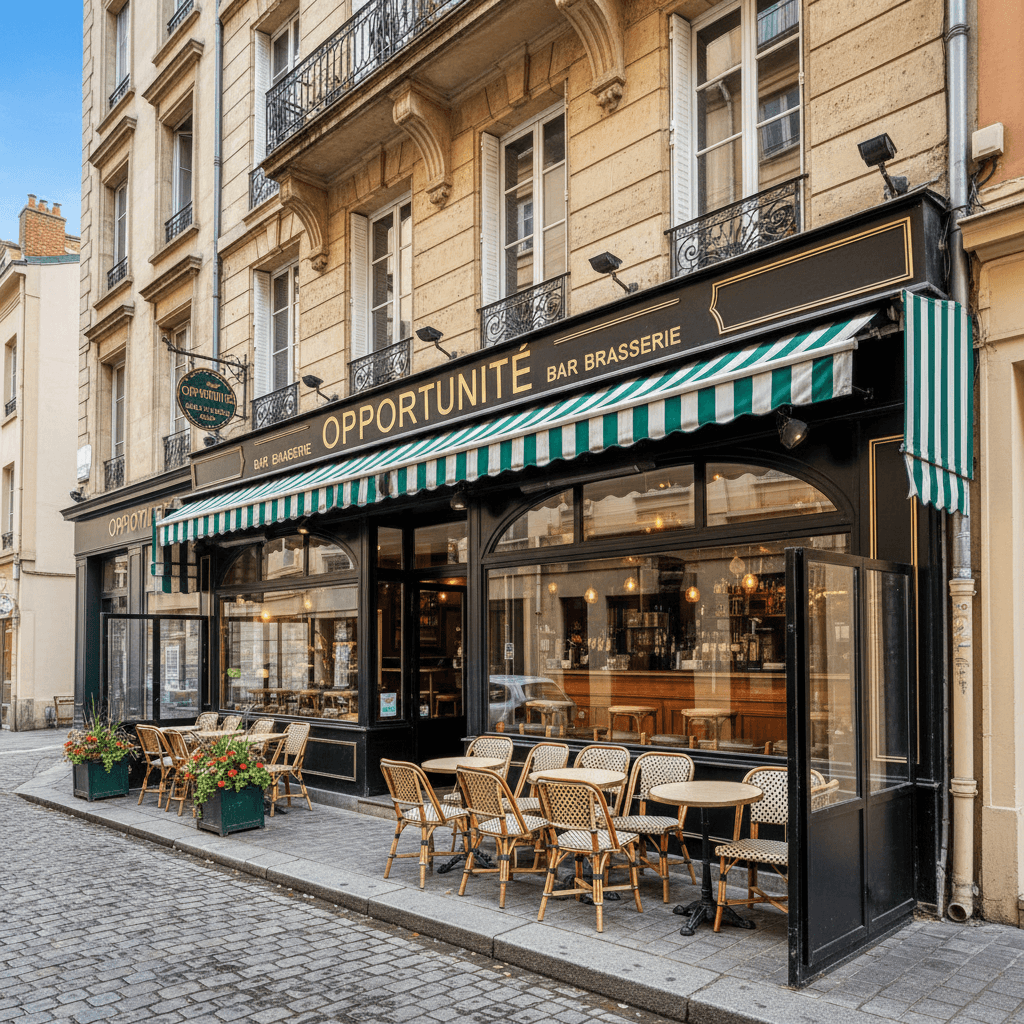 Bar-brasserie 140m² à Lyon : terrasse - licence IV