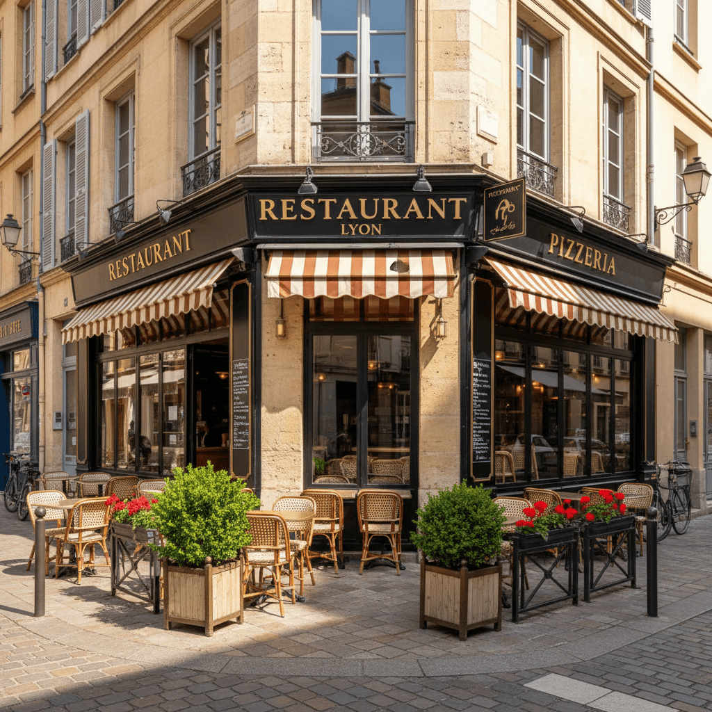 Restaurant 60m² à Lyon : terrasse - licence IV