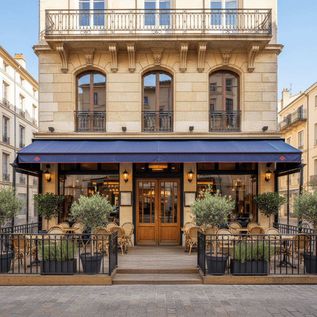 Bar-brasserie 305m² à Montpellier : terrasse - licence IV