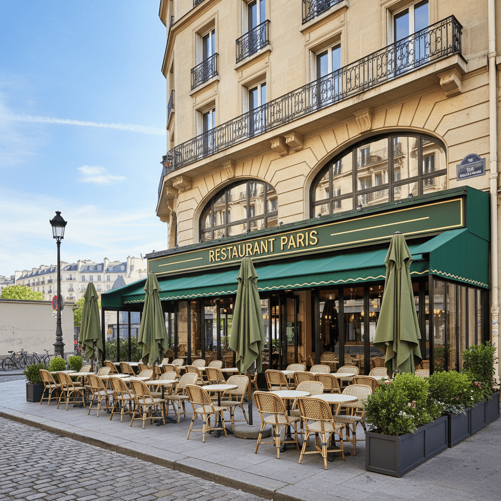 Restaurant 150 couverts à Paris : terrasse - licence IV en liquidation judiciaire