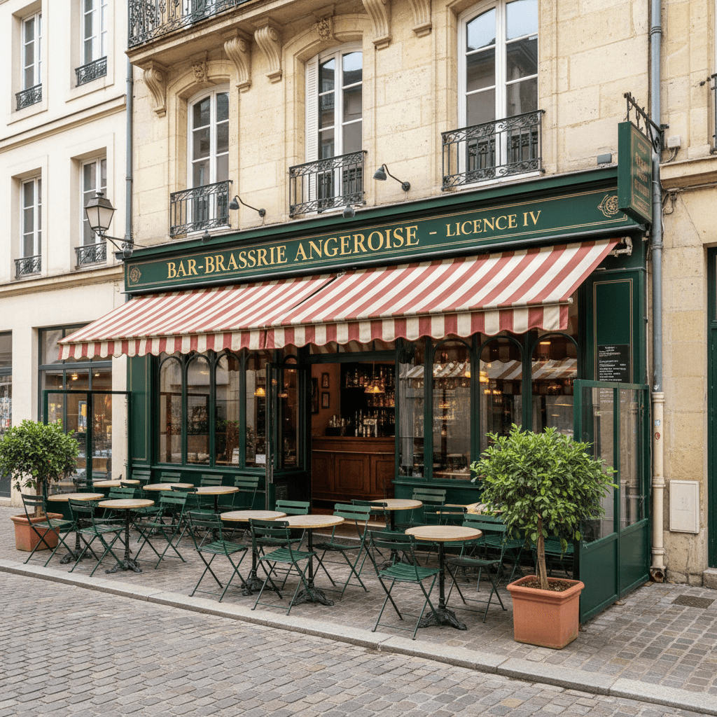 Bar-brasserie 90m² à Angers : terrasse - licence IV