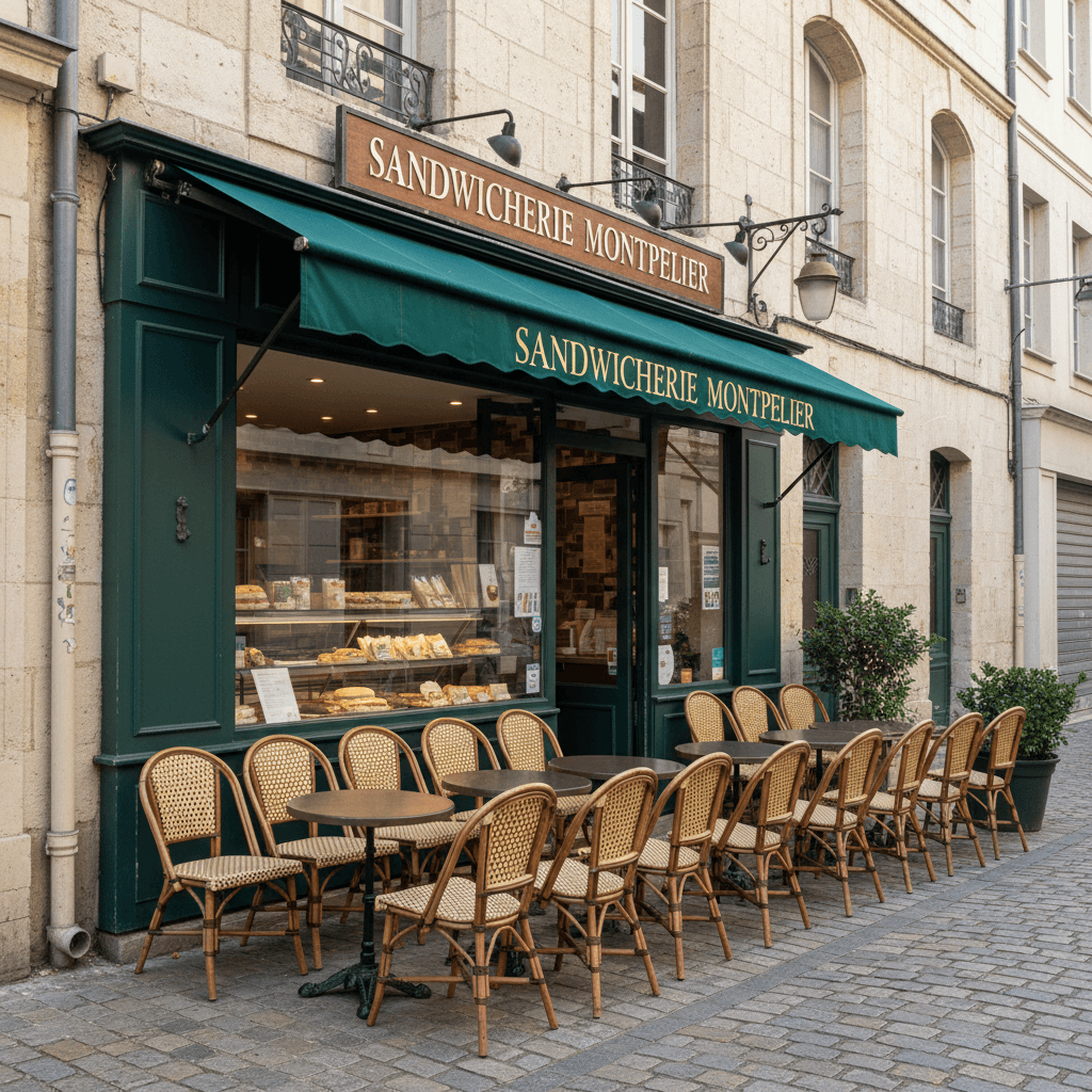 Fast-food 25m² à Montpellier : terrasse