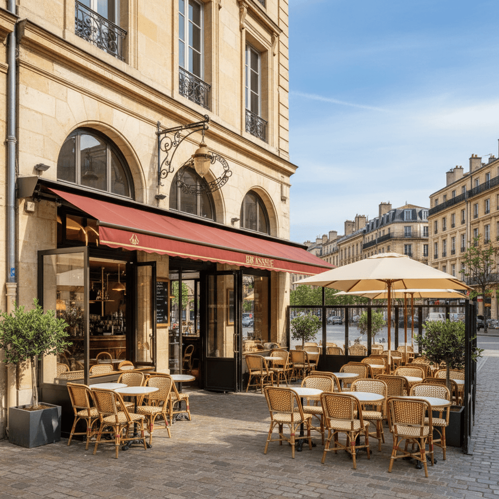 Bar-brasserie 300m² à Bordeaux : terrasse - licence IV