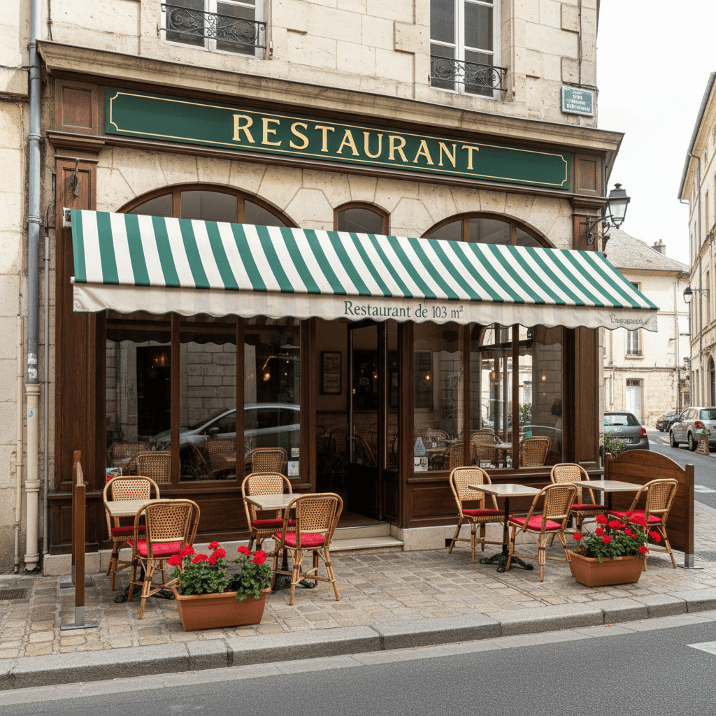 Restaurant 103m² à Clermont-Ferrand : terrasse - licence IV