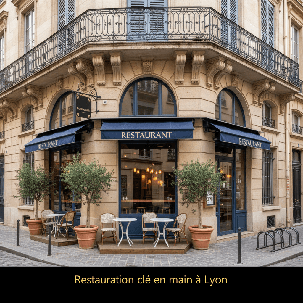 Restaurant 140m² à Lyon : terrasse - licence IV