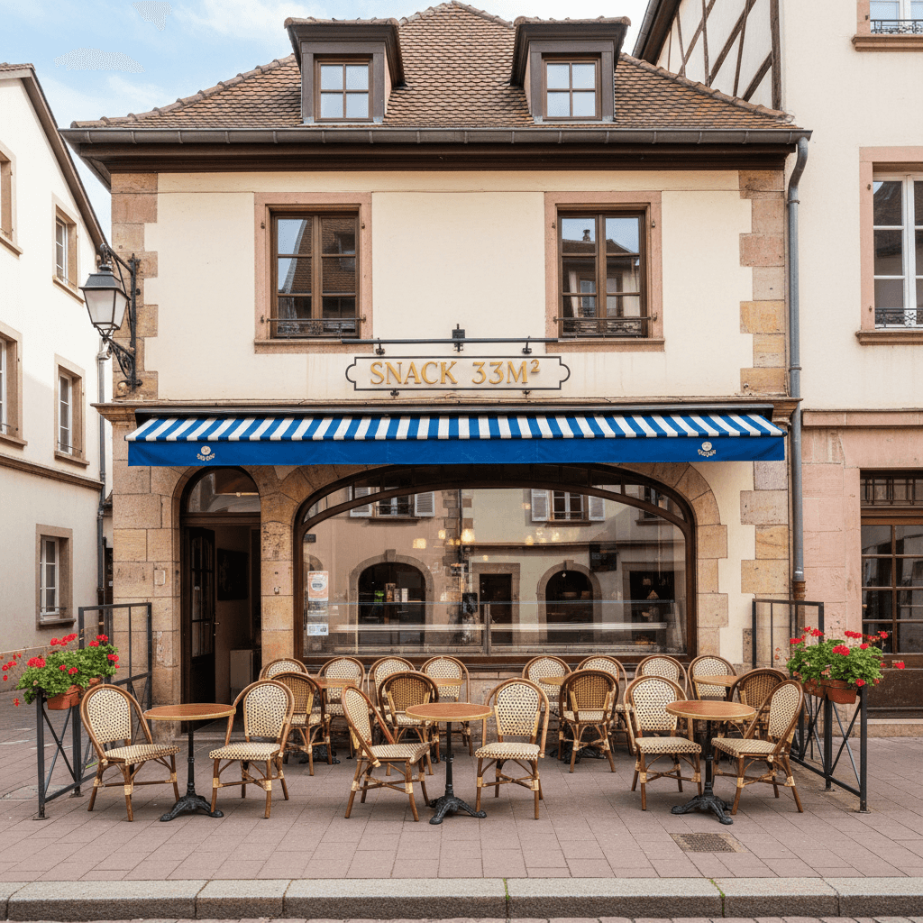 Snack 33m² à Strasbourg : terrasse