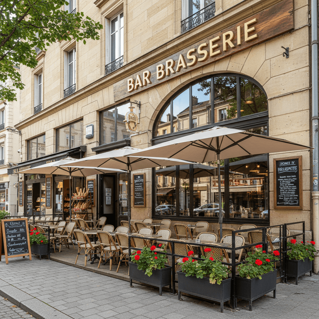 Bar-brasserie 850m² à Lyon : terrasse - licence IV