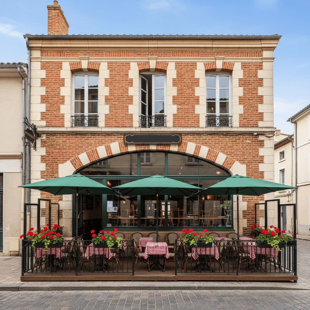 Restaurant 210m² à Toulouse : terrasse - extraction