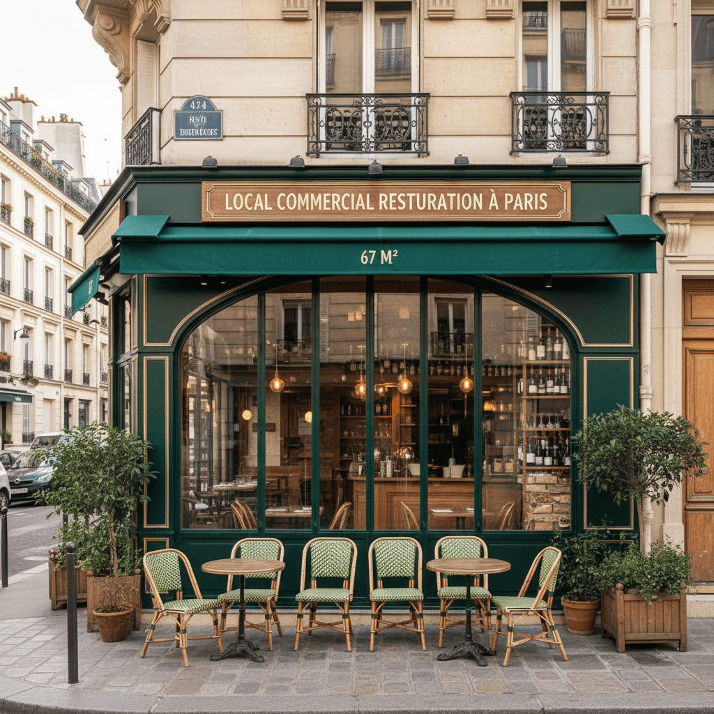Local Commercial Restauration à Paris - 67 m²