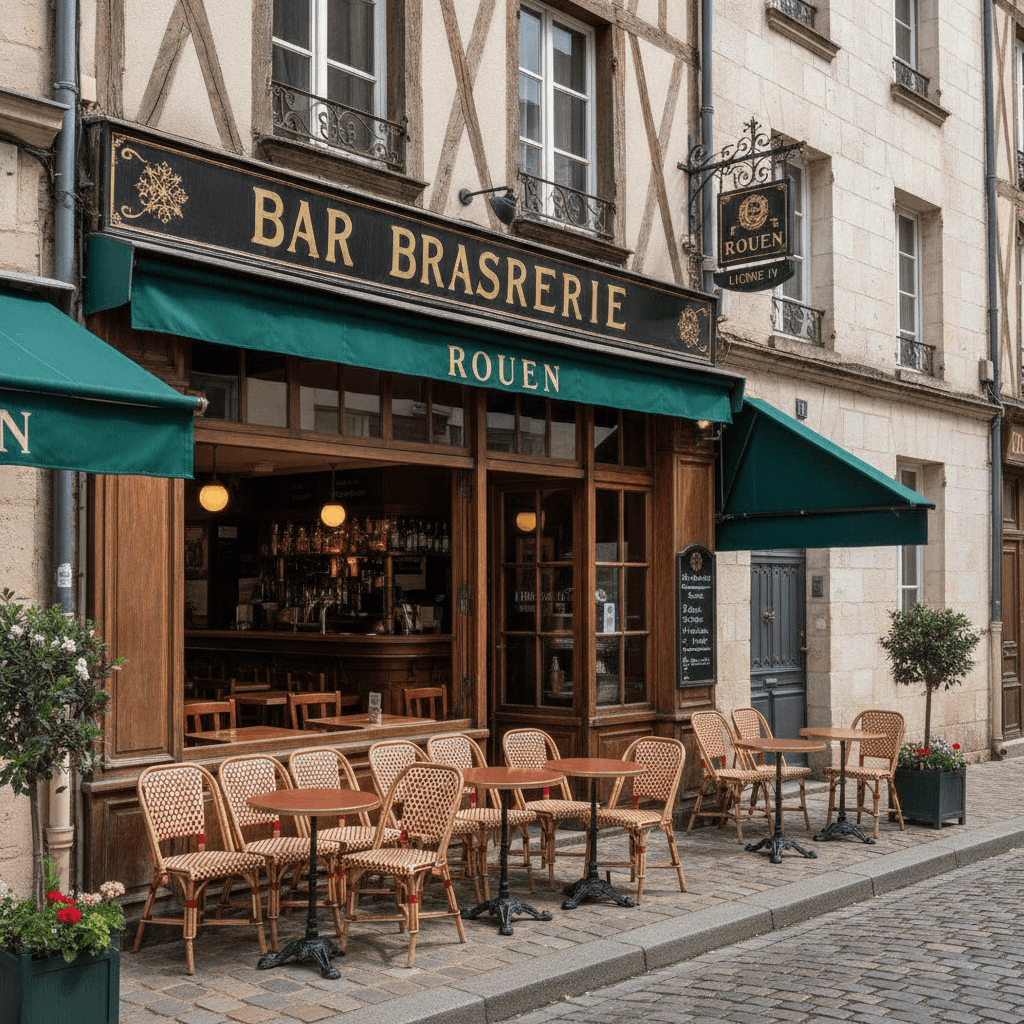 Bar-brasserie 200m² à Rouen : terrasse - licence IV