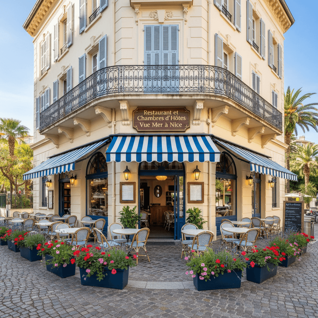 Restaurant à Nice : terrasse - licence IV