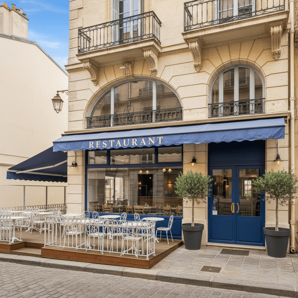 Restaurant 82m² à Marseille : terrasse - licence IV