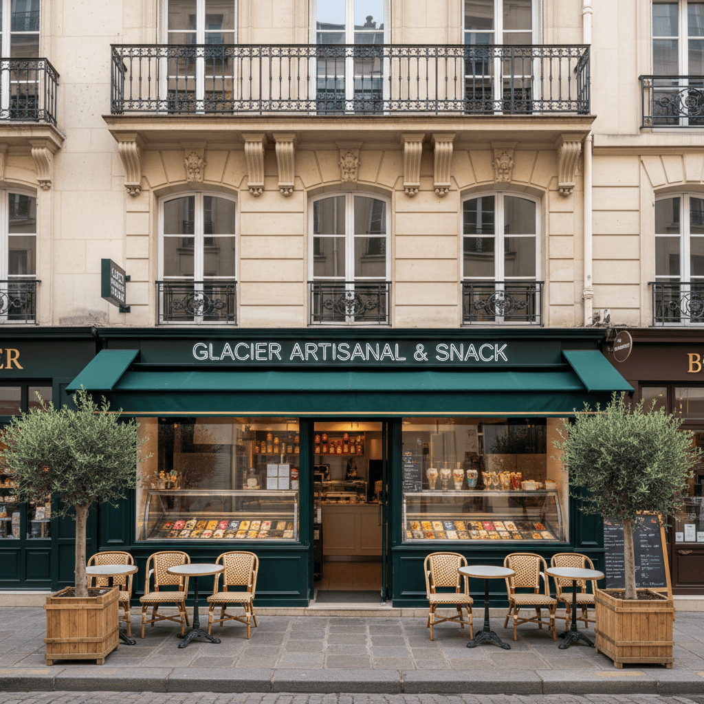 Fonds de commerce glacier à Paris - Emplacement de choix en liquidation judiciaire