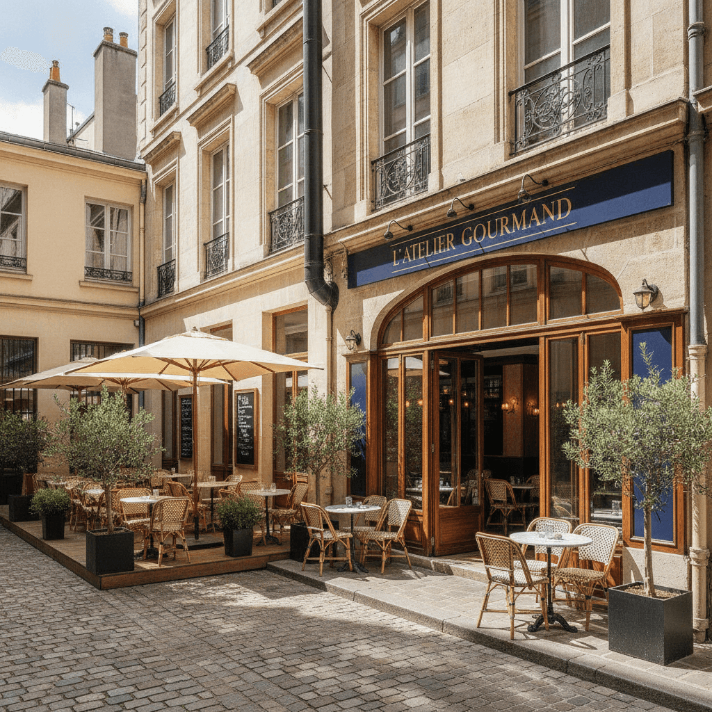 Restaurant 60 couverts à Lyon : terrasse - extraction