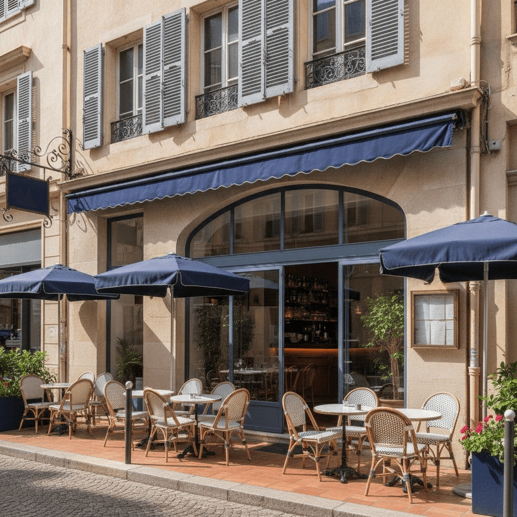 Restaurant 300m² à Nice : terrasse - extraction