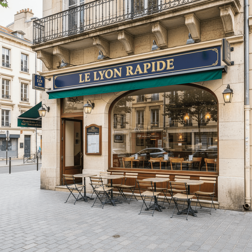 Fast-food 55m² à Lyon : terrasse - licence IV