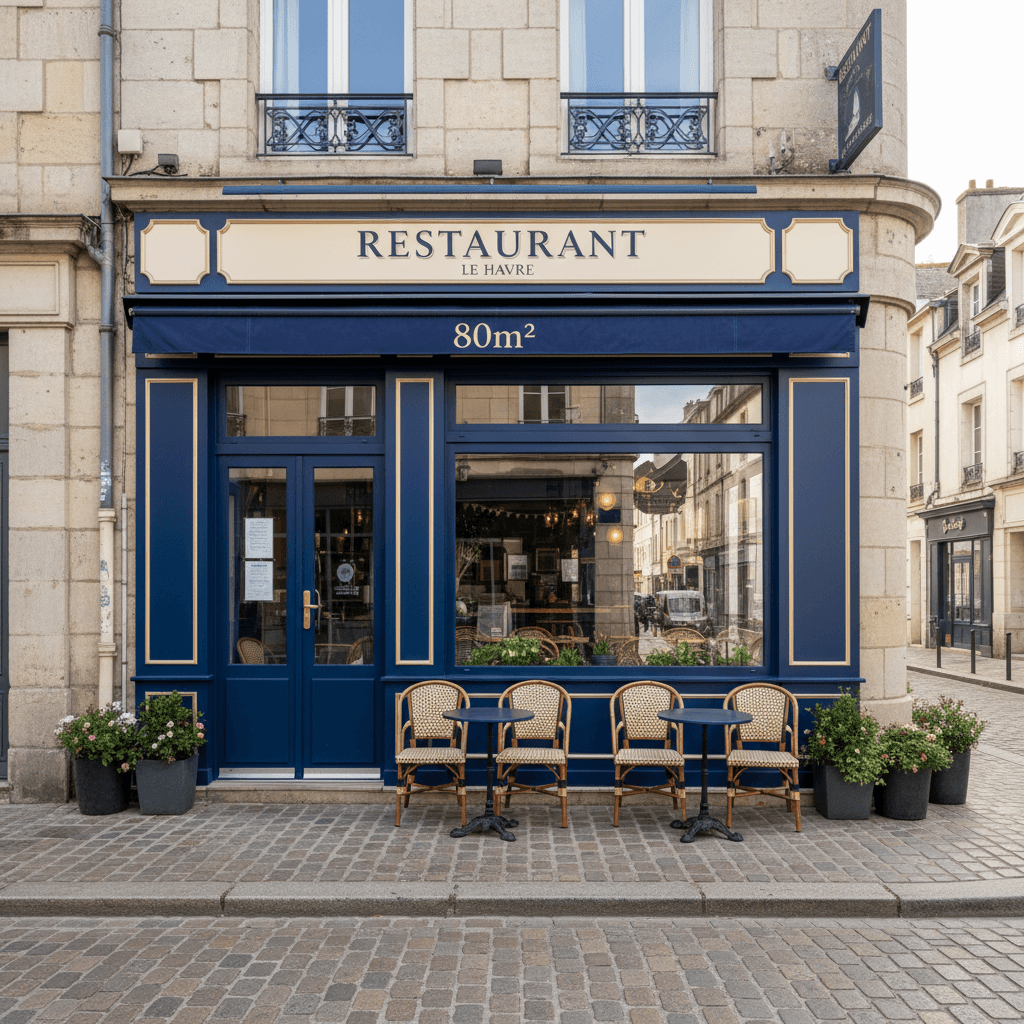 Restaurant 80m² à Le Havre : extraction