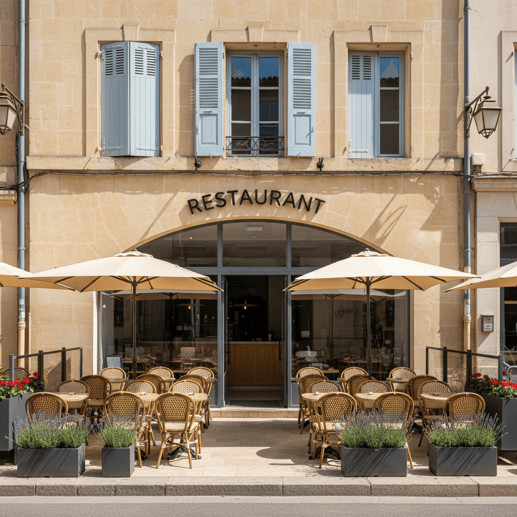 Restaurant 60m² à Aix-En-Provence : terrasse - extraction