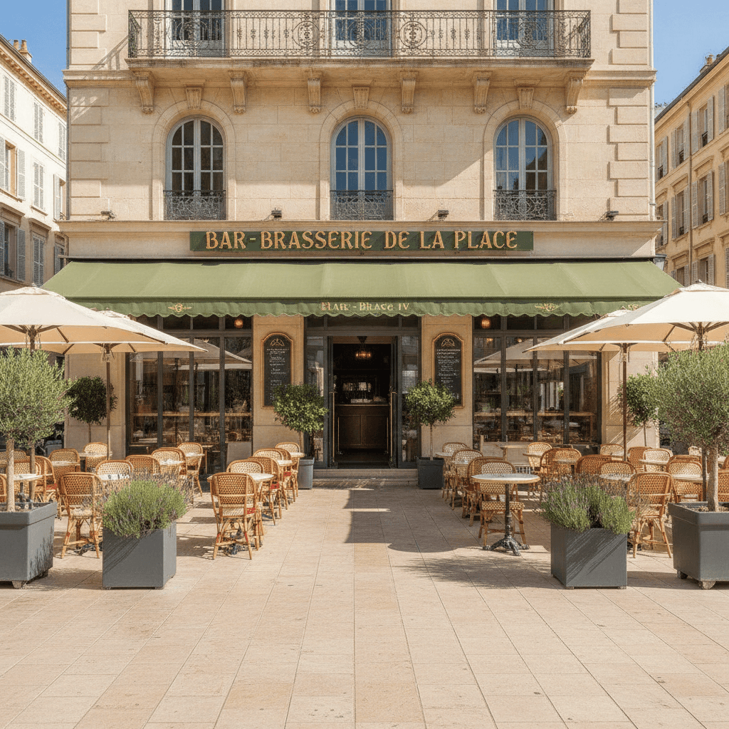 Bar-brasserie 500m² à Nice : terrasse - licence IV