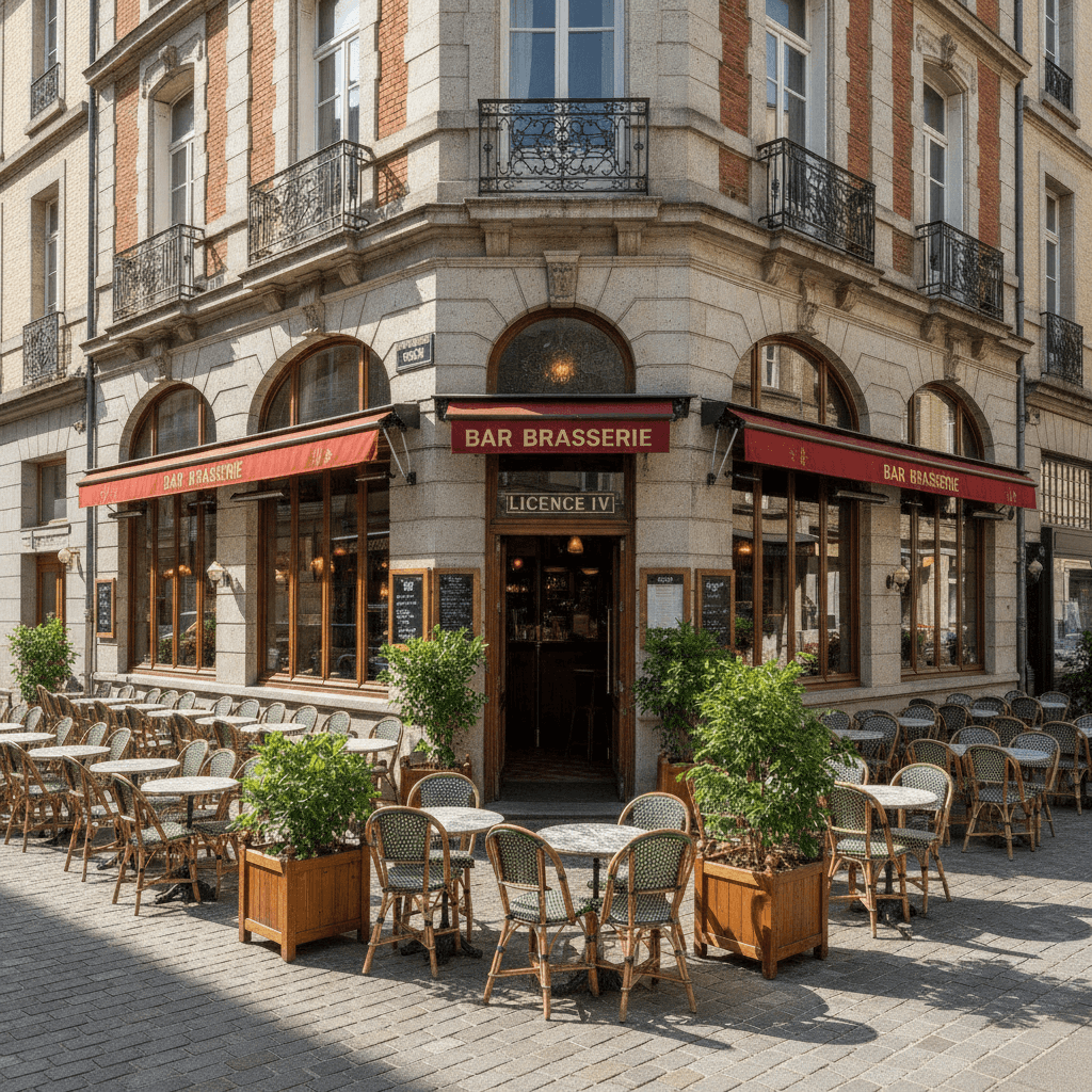 Bar-brasserie à Lille : terrasse - licence IV