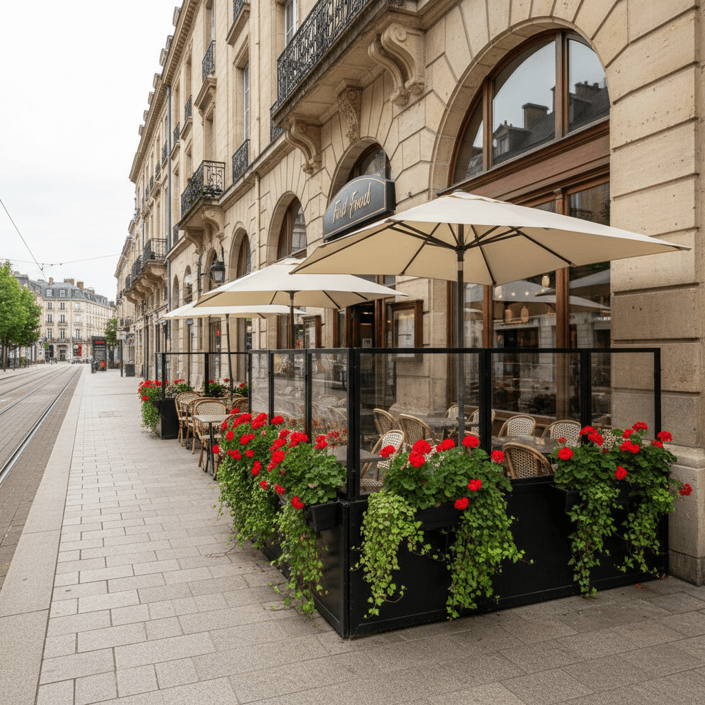 Fast-food 88m² à Angers : terrasse - licence IV
