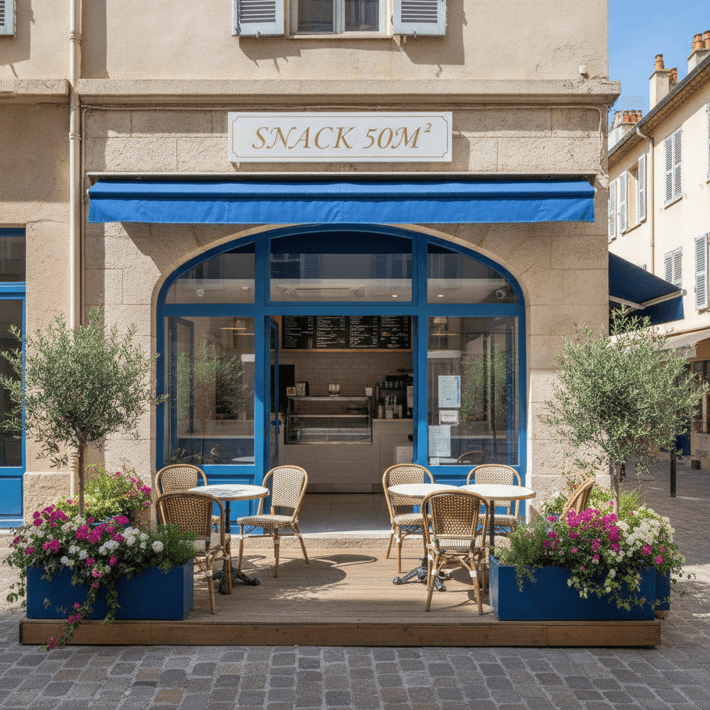 Snack 50m² à Nice : terrasse