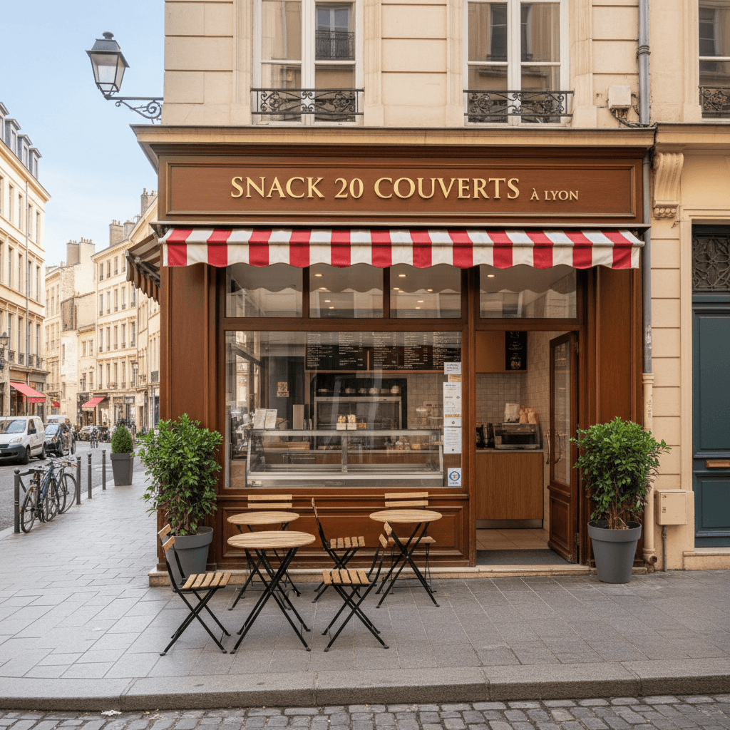 Snack 20 couverts à Lyon : terrasse
