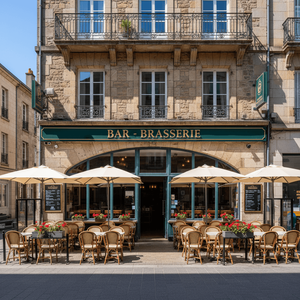 Bar-brasserie 140m² à Clermont-Ferrand : terrasse - licence IV