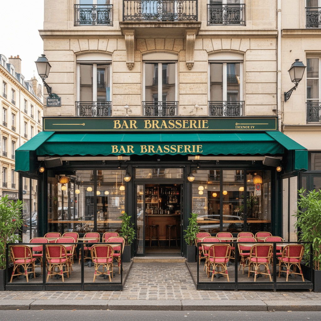 Bar-brasserie 108m² à Lyon : terrasse - licence IV