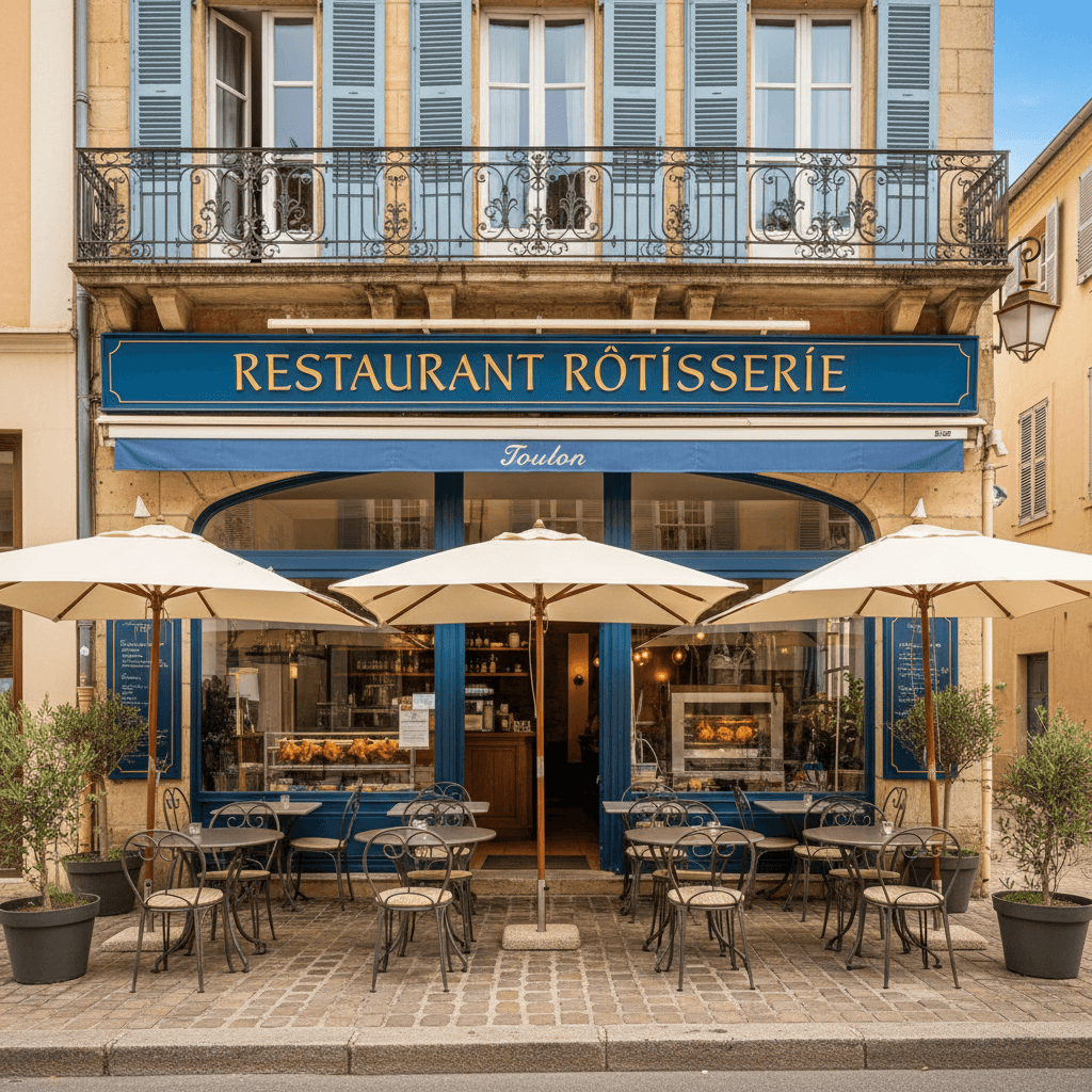 Restaurant 60m² à Toulon : terrasse - extraction