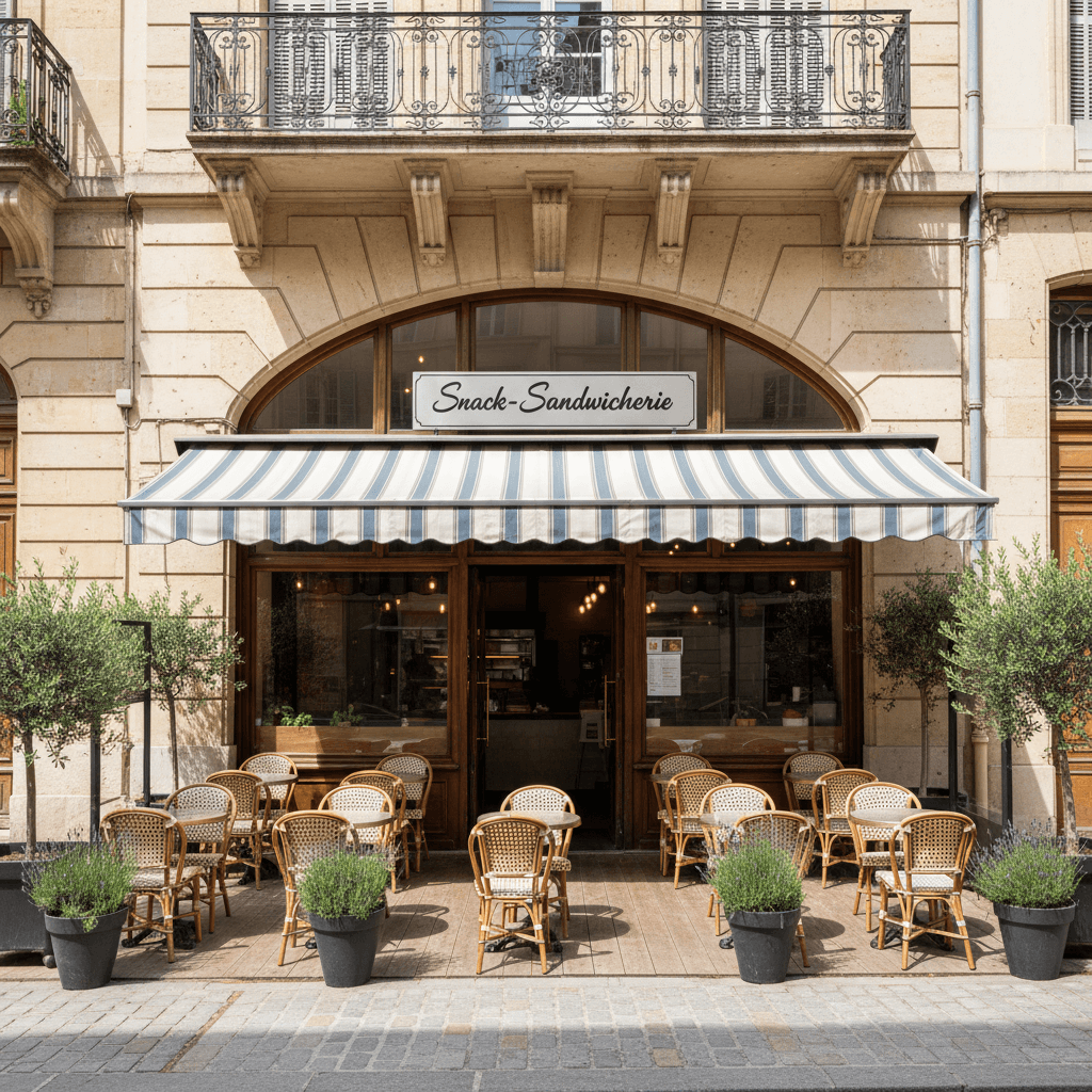 Fast-food 106m² à Montpellier : terrasse - cave/réserve