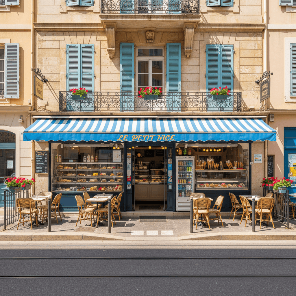 Snack 130m² à Nice : terrasse - cuisine équipée