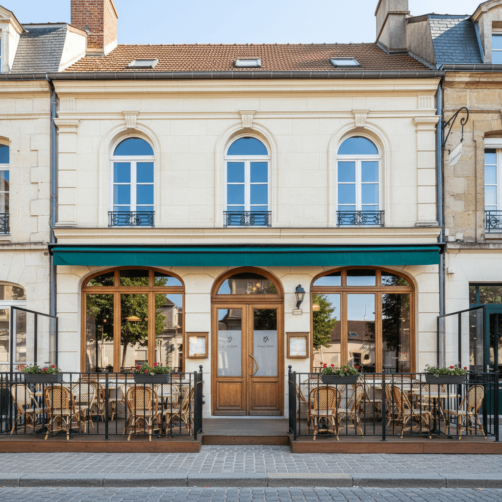Restaurant 260m² à Reims : terrasse - licence IV