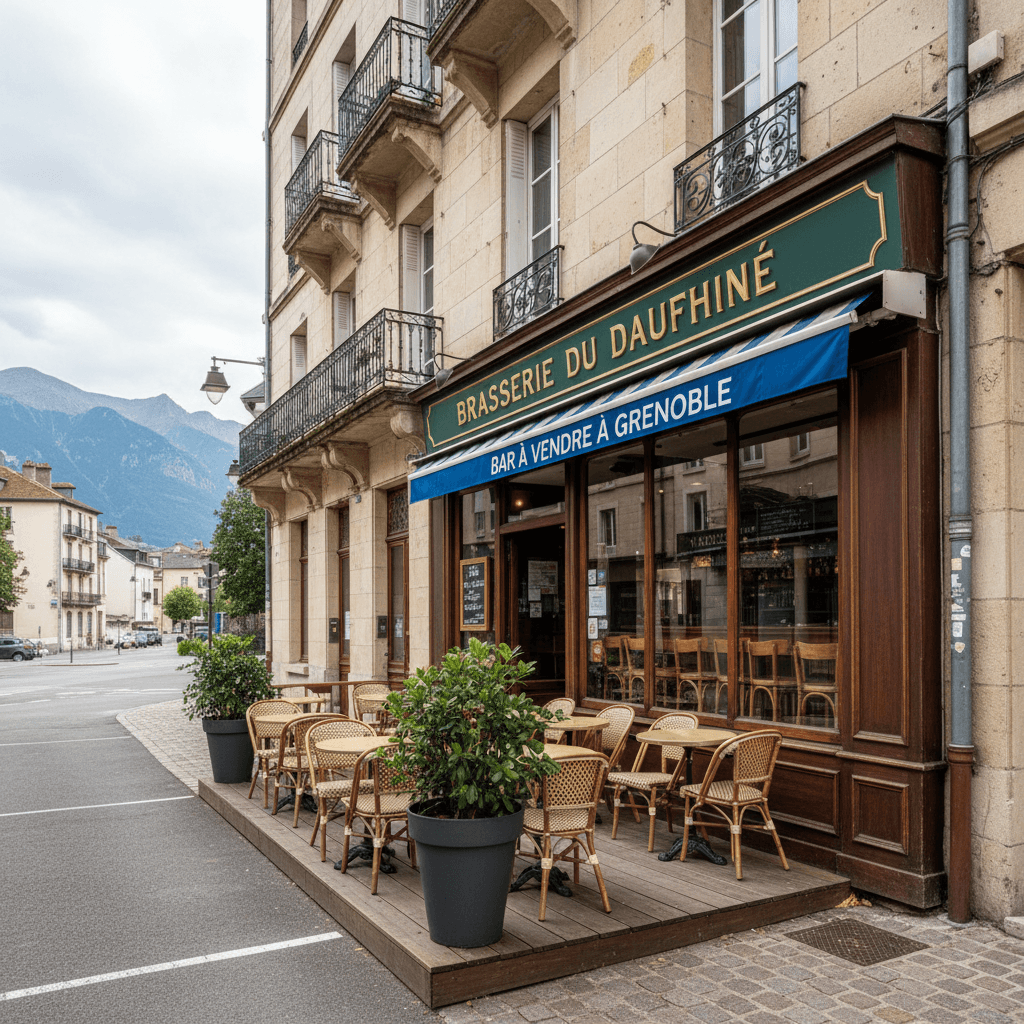Bar-brasserie 50m² à Grenoble : terrasse - licence IV