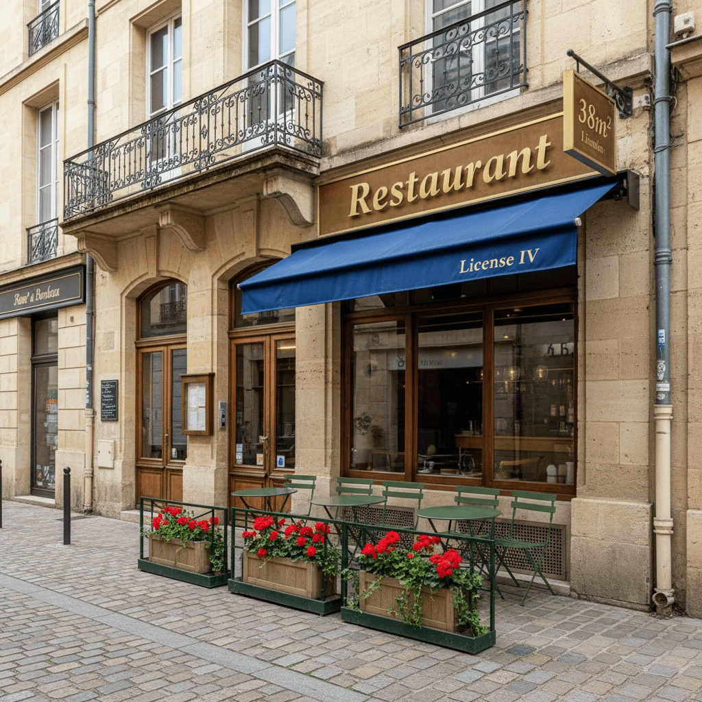 Restaurant 38m² à Bordeaux : terrasse - licence IV