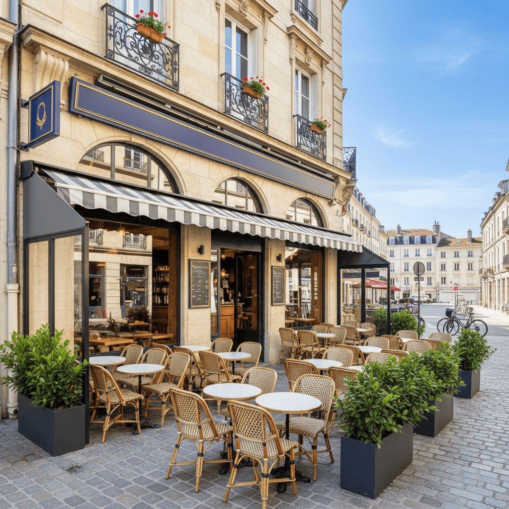 Bar-brasserie 108m² à Nantes : terrasse - licence IV