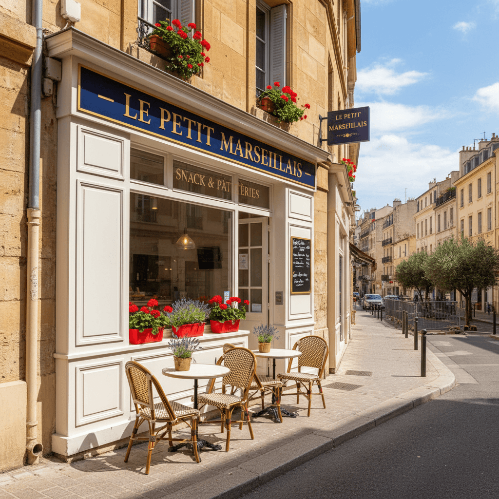 Snack à Marseille : terrasse - extraction