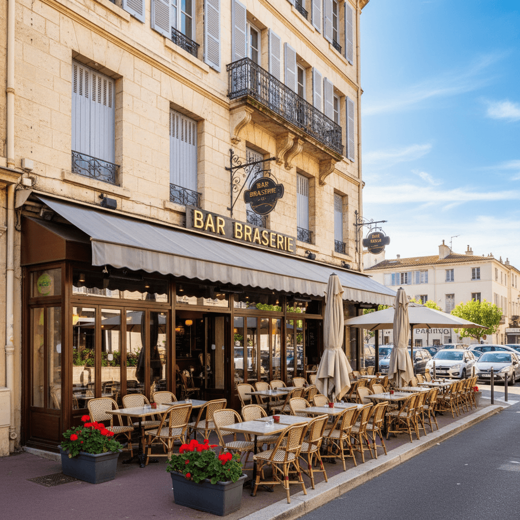 Bar-brasserie 180m² à Marseille : terrasse - licence IV