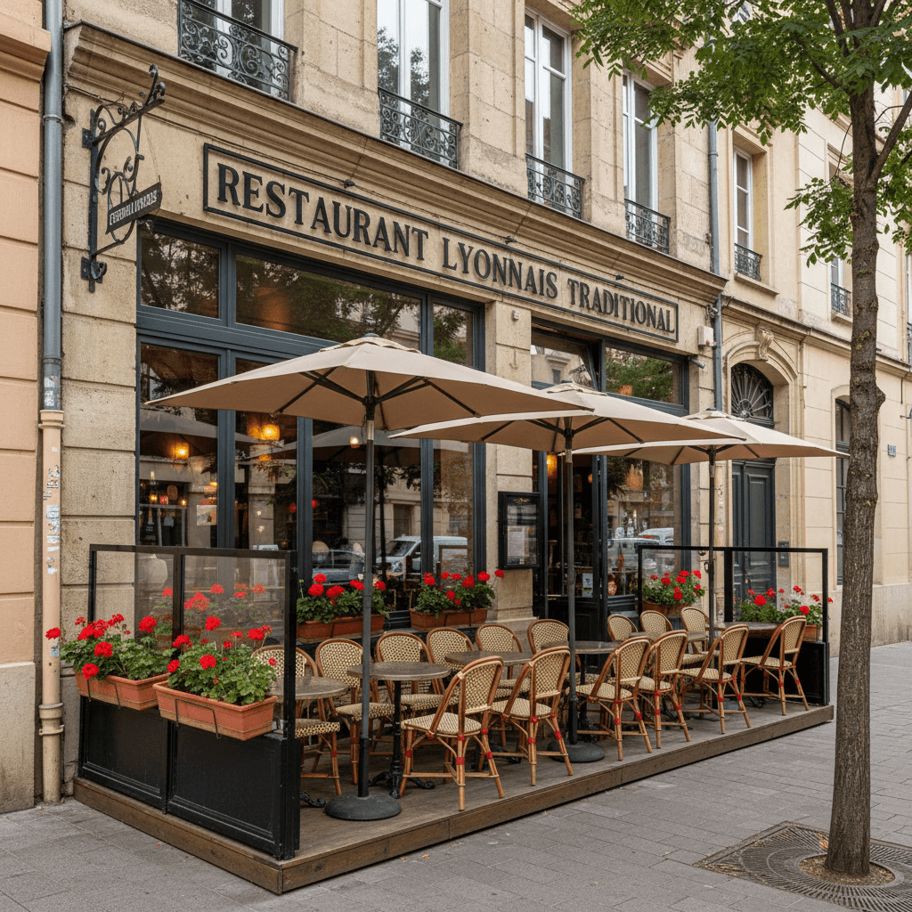 Restaurant 280m² à Lyon : terrasse - licence IV