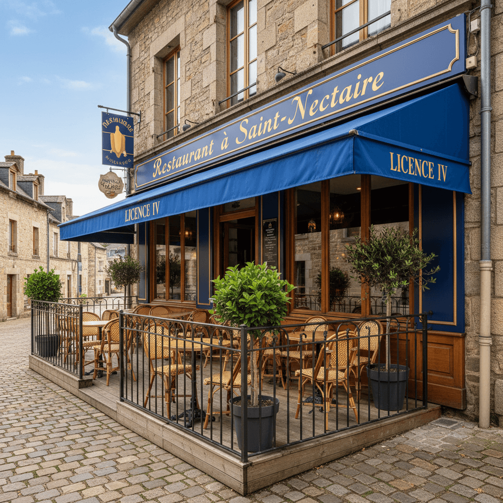 Restaurant à Saint-Nectaire : terrasse - licence IV