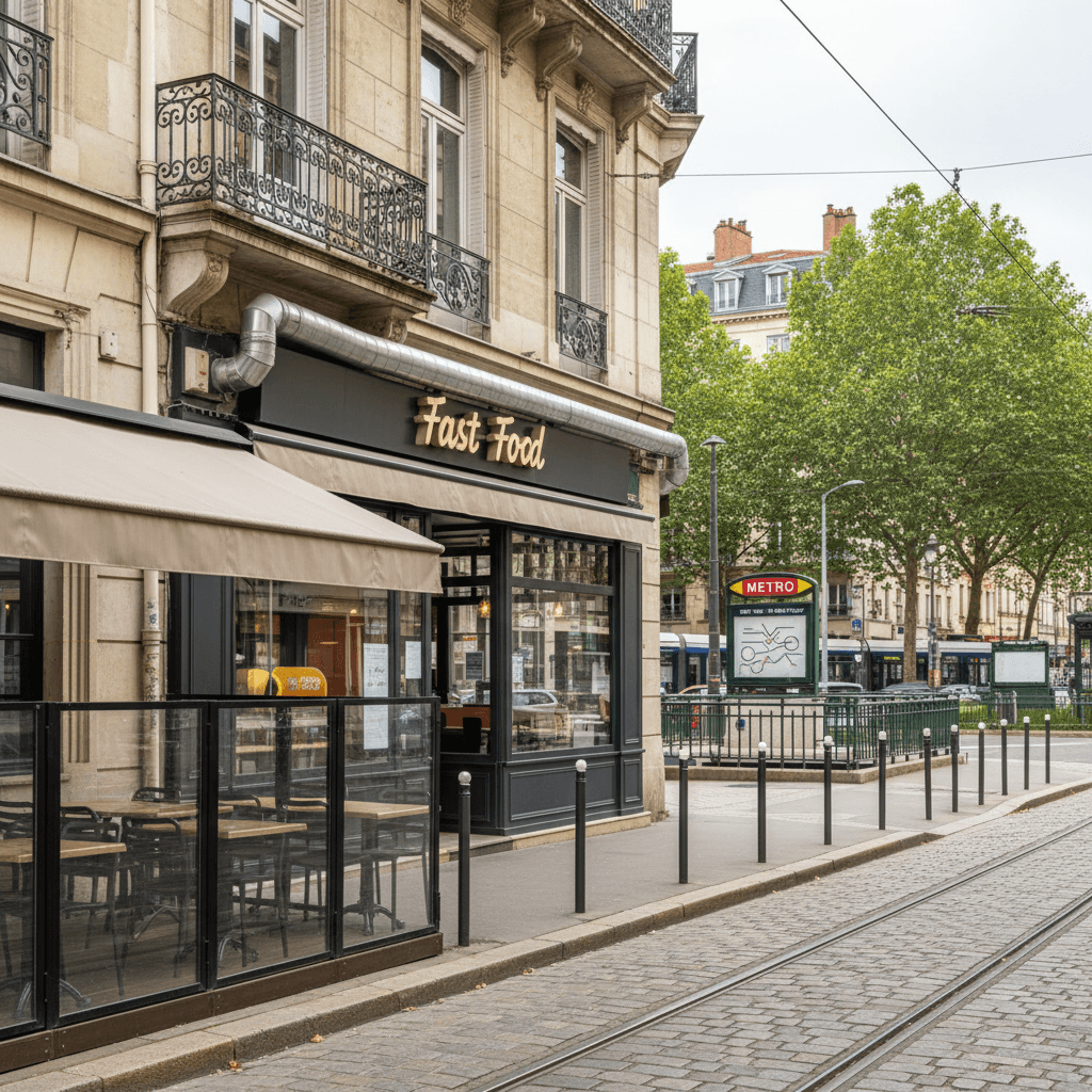 Fast-food 140m² à Lyon : extraction