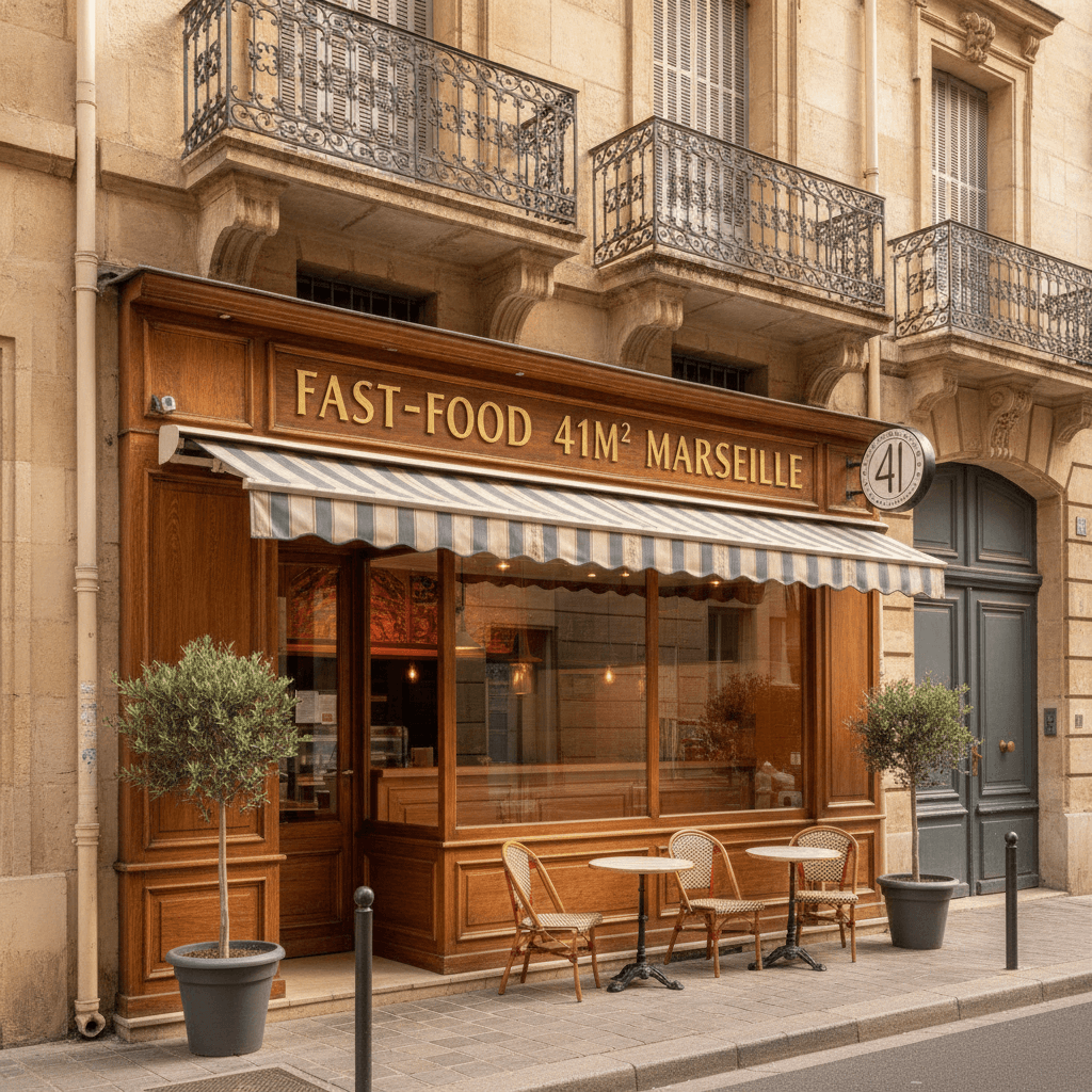 Fast-food 41m² à Marseille : licence IV - extraction