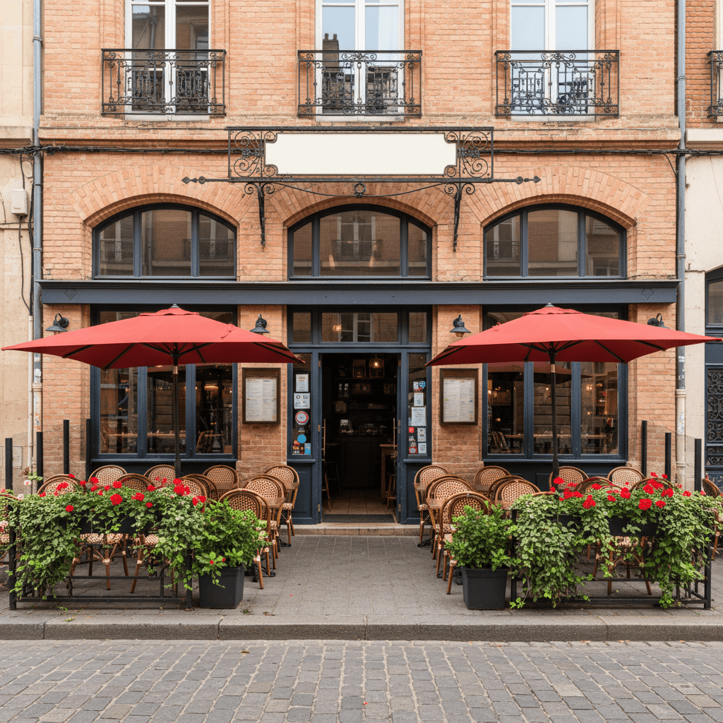 Bar-brasserie 350m² à Toulouse : terrasse - licence IV