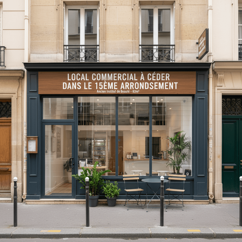 Local commercial à céder dans le 15ème arrondissement