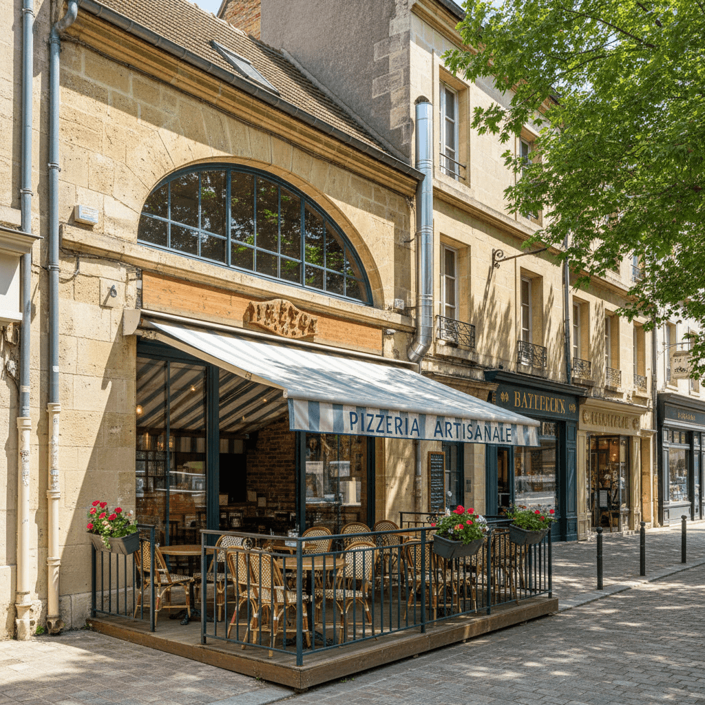Fast-food à Bordeaux : terrasse - extraction