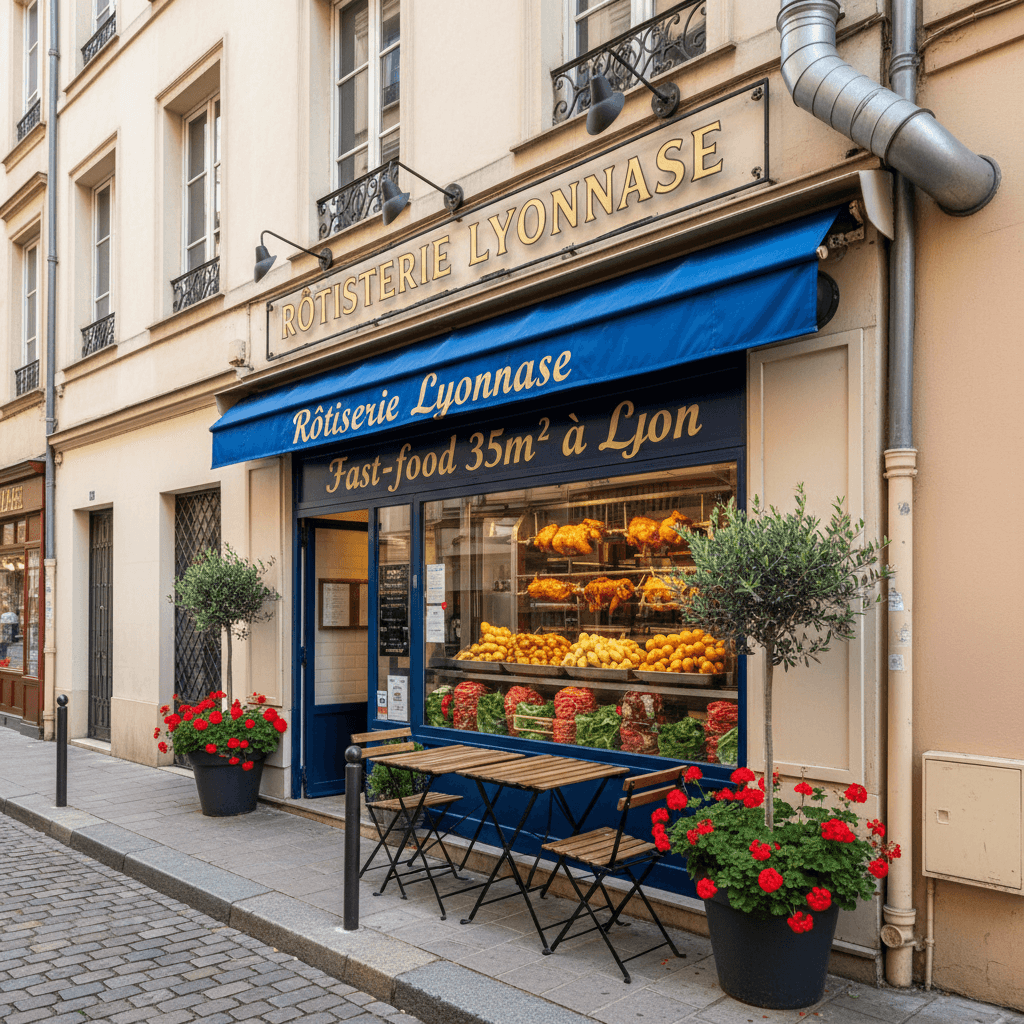 Fast-food 35m² à Lyon : extraction