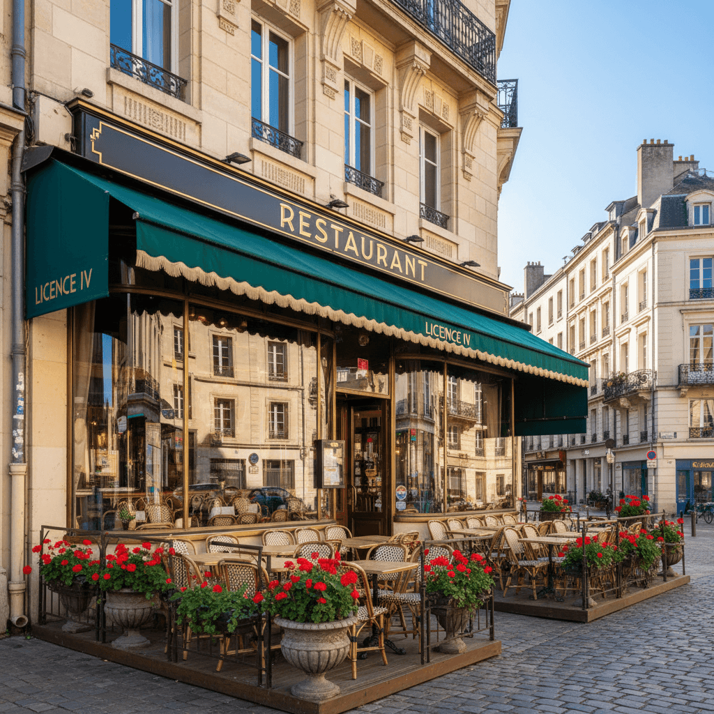Restaurant à Rouen : terrasse - licence IV