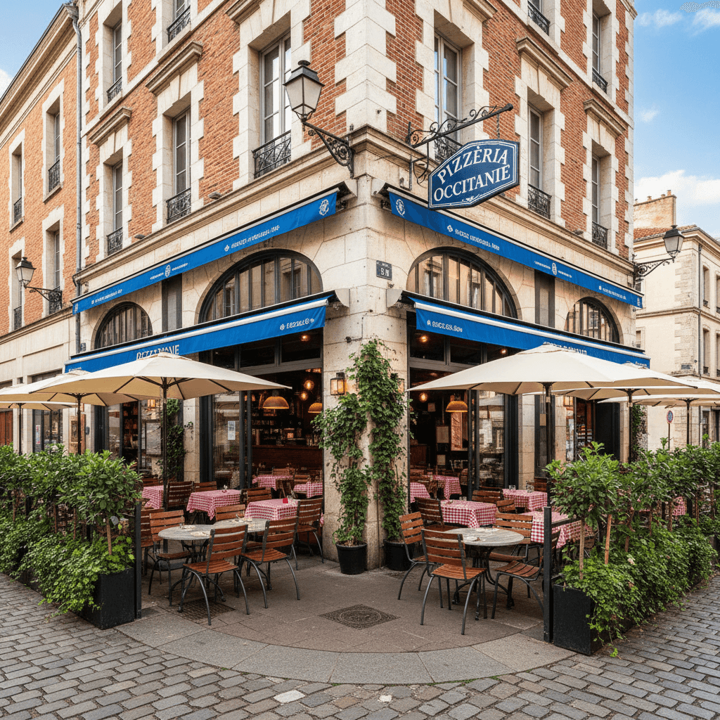 Fast-food à Toulouse : terrasse - extraction